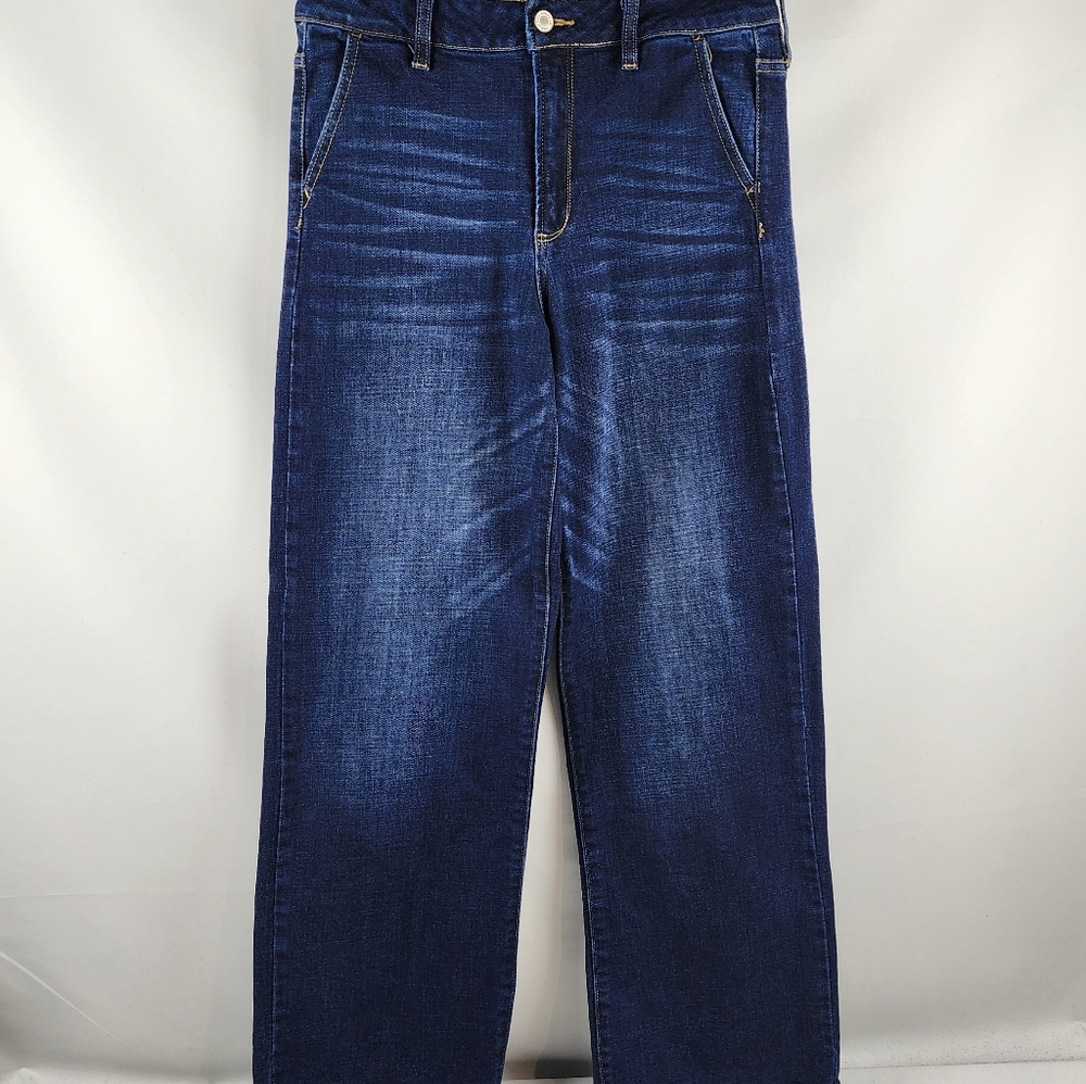 KanCan Womens Wide Leg Flare Jeans Size 9/28 High Rise Hippie Boho (28x32)